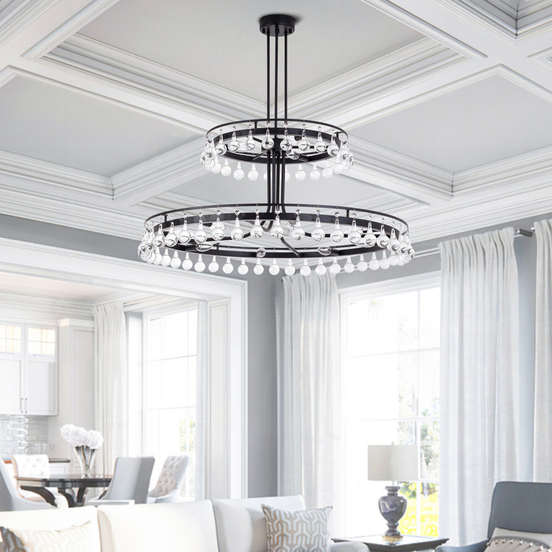 Tyshira 11 - Light 34.6"W Dimmable Chandelier