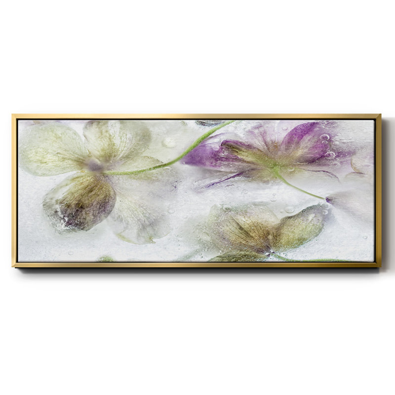 Frozen Floral IV - toile encadrée, H 12 po x l 30 po