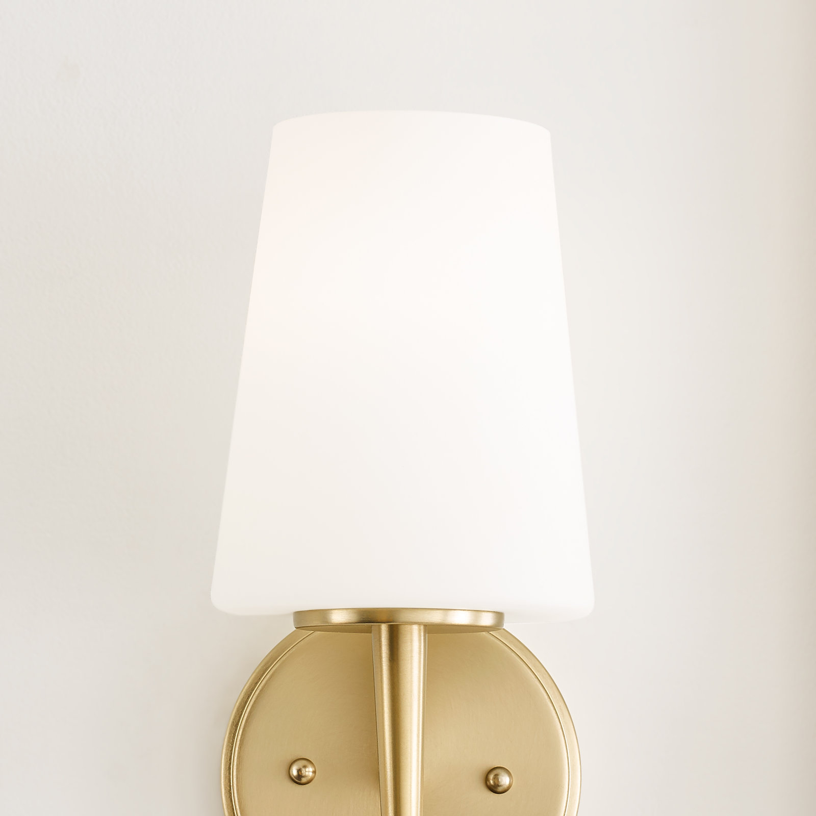 Erlandson Single Light Glass Dimmable Armed Sconce, 100W A19 Medium, Satin Bronze