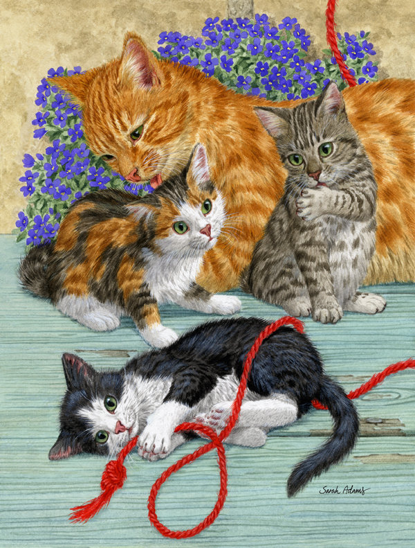 Drapeau de jardin à 2 côtés chats