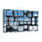 Abstract Square Mirrors On Canvas 3 Pieces Set-367753586