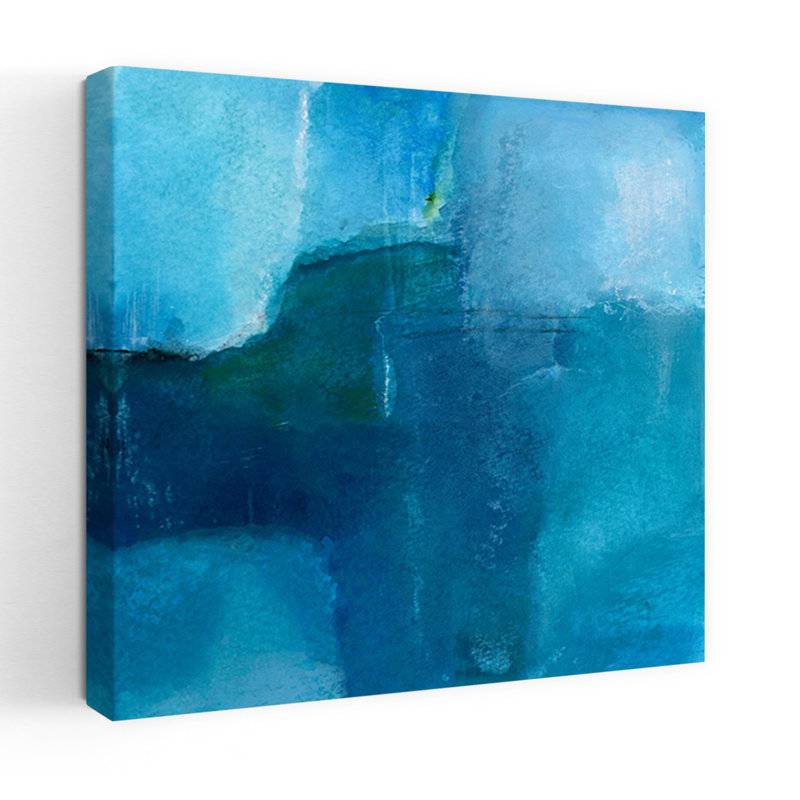 Océan n ° 4, art contemporain abstrait, H 32 po x l 32 po