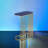 Aviena Blue and Gold Finish Display & Utility functioned Accent Table