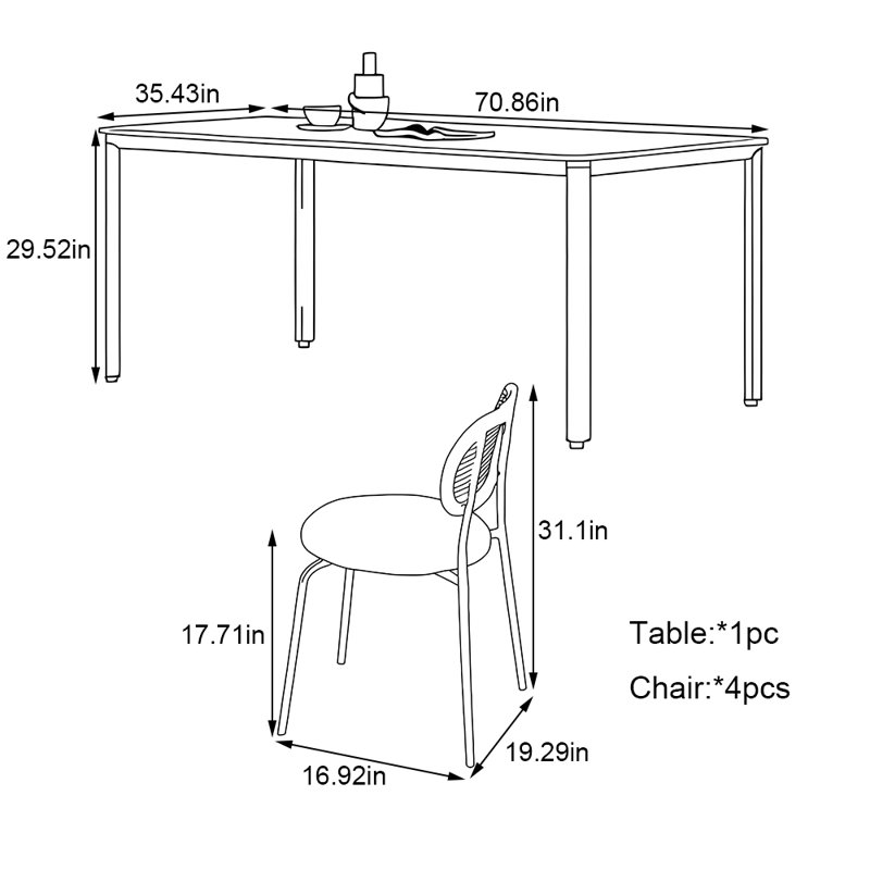 Elick, 29.52"H x 70.86"L x 35.43"W