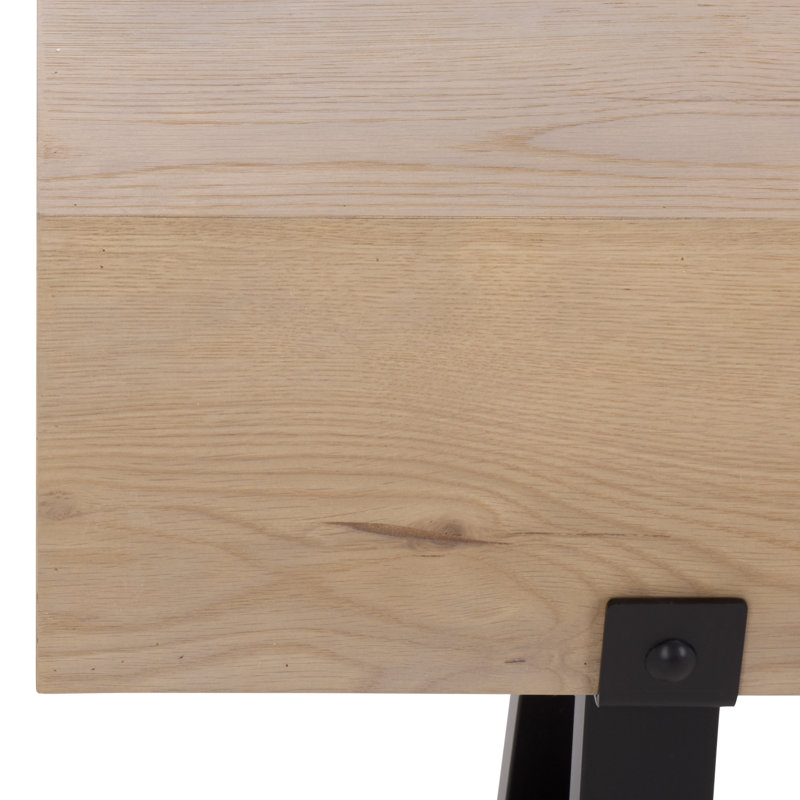 Banc en acier Vonette, Naturel
