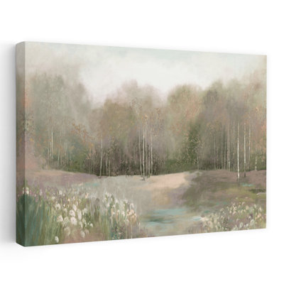«Serene Morning in The Meadow Abstract Contemporary Landscape Nature», art mural