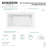 Kingston Brass Aqua Eden 54-Inch Acrylic Rectangular 2-Wall Corner Alcove Tub, Hand Drain-92195156