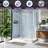56–60" W x 34" D x 72" H Frameless Sliding Corner Shower Enclosure with 8mm Tempered Glass, Brushed Nickel
