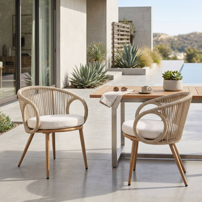 Outdoor Modern Patio Chair Cushions Included, For Outdoor Lounge Living Room