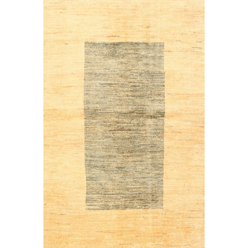 Tapis crème/gris zone contemporaine, Rectangle 5 pi x 7 pi