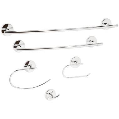 Kingston Brass Bahk61212478c Monarch 5 Piece Towel Bar Bath Set Polished Chrome