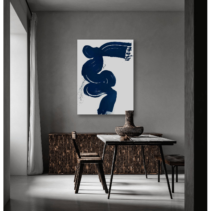 Blue Current - Artist Enhanced Canvas Print, 48" H x 36" W x 1.5" D, Wrapped Canvas