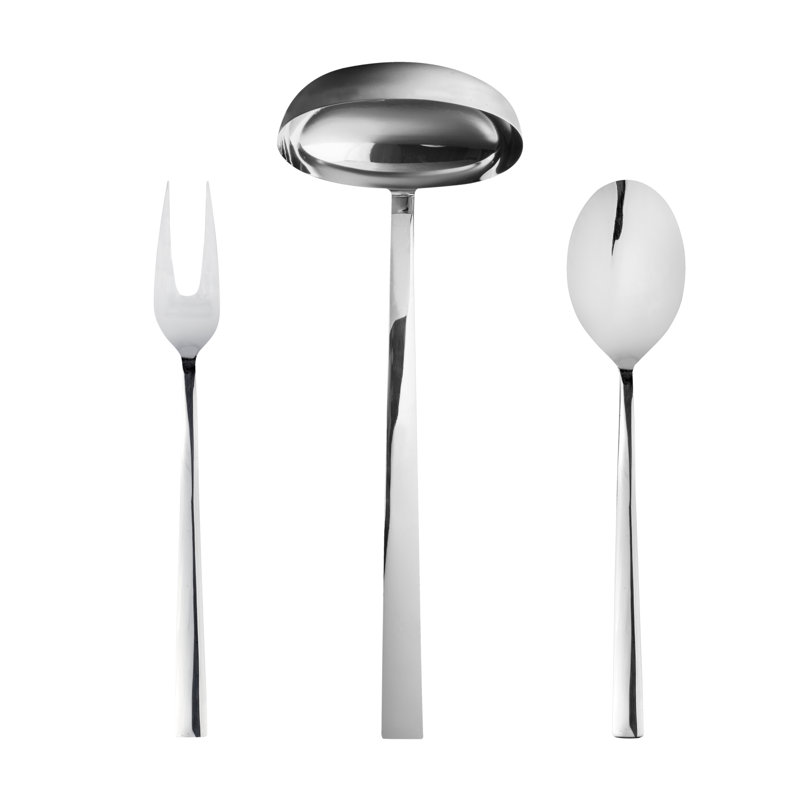 Atena 3 Piece Stainless Steel Hostess Set