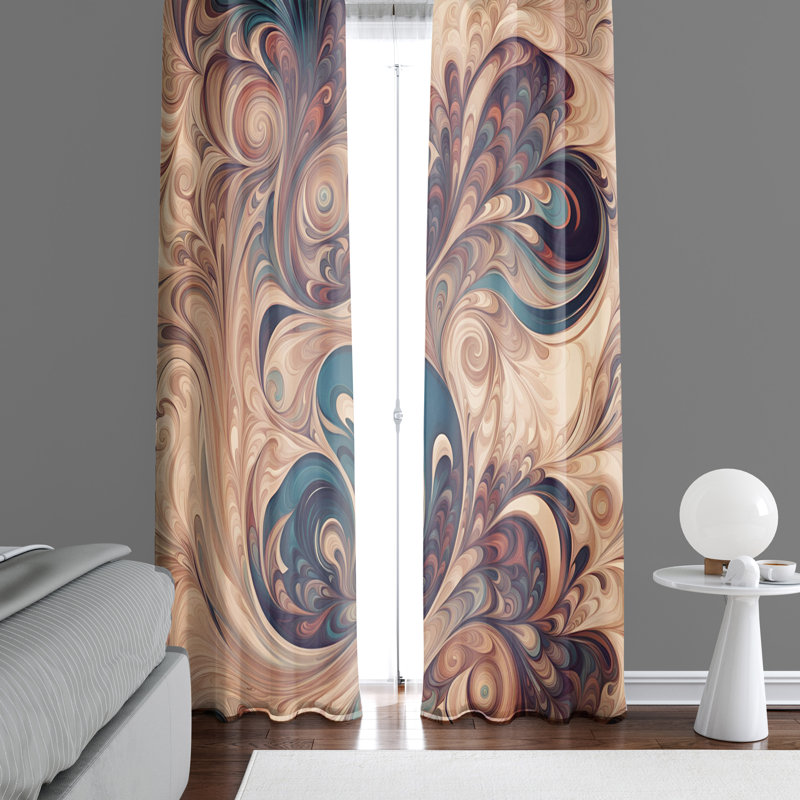 Paire de rideaux semi-transparents Ruot, L 40 po x L 82 po