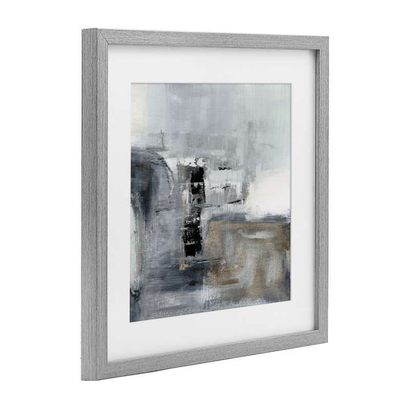 «Still Waters», reproduction encadrée monochrome sous verre, conception par Susan Jill, H 13 po x l 13 po