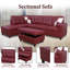 Ensemble de salon modulaire en similicuir 3 pièces Elsiana-276525934-276525920
