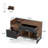 39.37'' File Cabinet with 2 Drawers, Rustic Brown