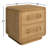 Xandra 2-Drawers Natural Honey Oak Solid Wood Nightstand