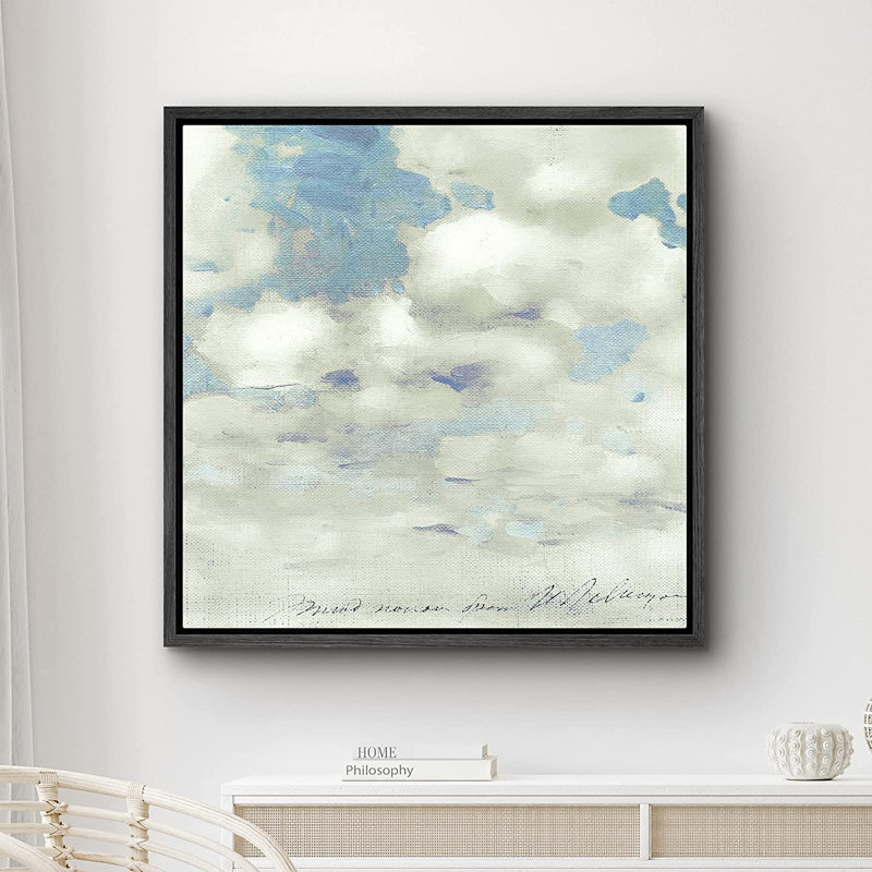 Peinture sur toile, cadre flottant, Noir, H 24 po x l 24 po x P 1,5 po