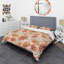 Ensemble de housse de couette rétro à style mid-century floral botanique-40702288