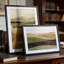 17X22 Picture Frame With Mat For 12X18 Photos, Solid Oak Wood Construction, Matte Black Finish, Tempered Glass, Includes Wall Hanging Kit