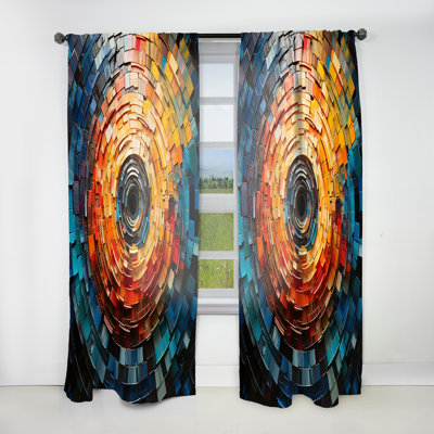 Colorful Vinyl Record Vinyl Mosaic III - Vinyl Records Curtain - Velvet Room Darkening - 1 panel