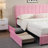 Huntsville 4-Drawer Velvet Upholstered Platform Bed-245840174-232083504