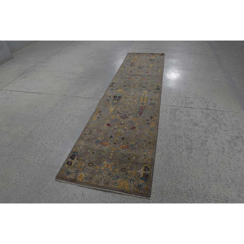 Transitional One-of-a-Kind Runner 2'6" X 9'9" Hand Knotted Area Rug