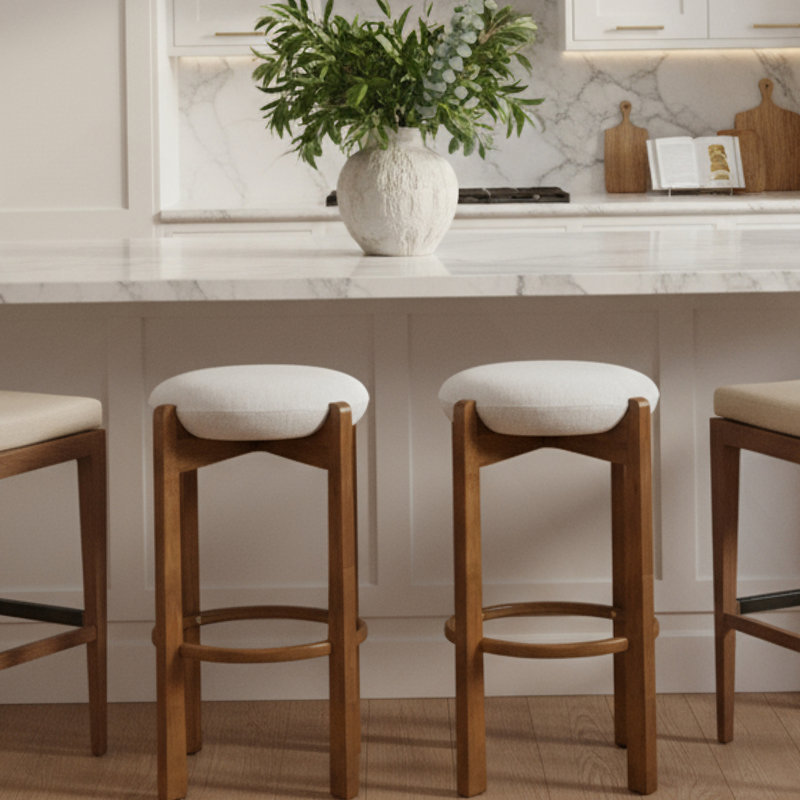 Ensemble de 2 tabourets de bar réglables avec dossier et repose-pieds, confortables et élégants pour la cuisine et les pubs - gris