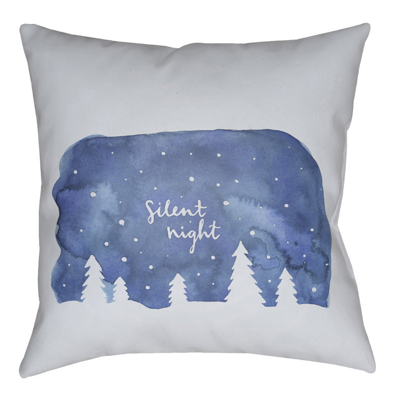 Silent Night Indoor/outdoor Throw Pillow, 20" H x 20" W x 4" D