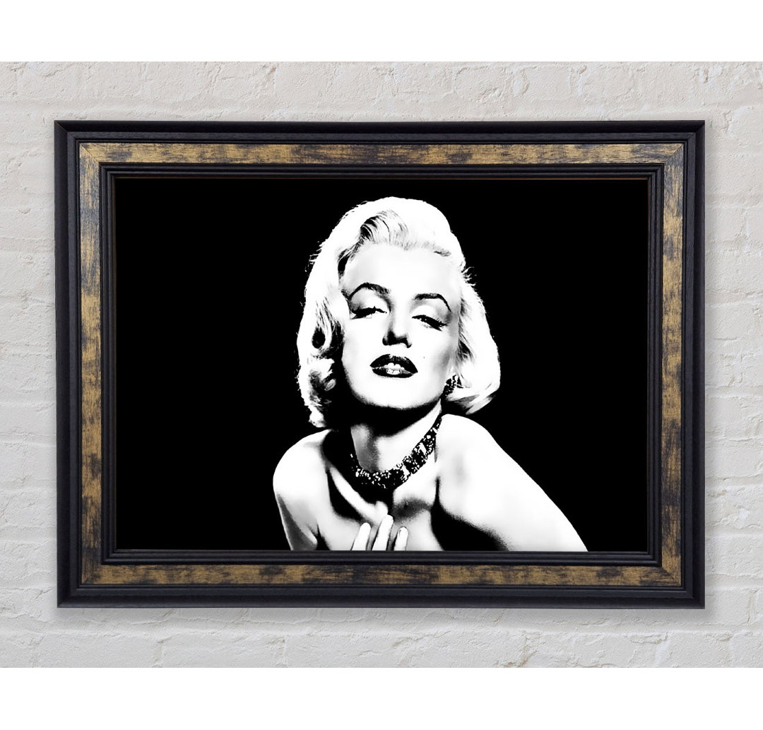 Marilyn Monroe Glamour B N W - Bilderrahmen Kunstdrucke