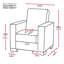 Primenest Mobilon Collection Upholstered Convertible Armchair With Storage-668536957