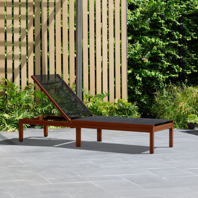 Chaise longue inclinable Brighton, Brun, 75.5