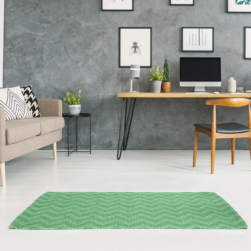 Chenille Chevron Indoor Rug, Rectangle 4' x 6'