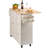Kitchen Island Cart With Solid Wood Top, 45.3" Width Mobile Carts With Storage Cabinet, Rolling Kitchen Table With Spice Rack, Towel Rack, Drop Leaf And Drawer, Portable Islands On Wheels, White