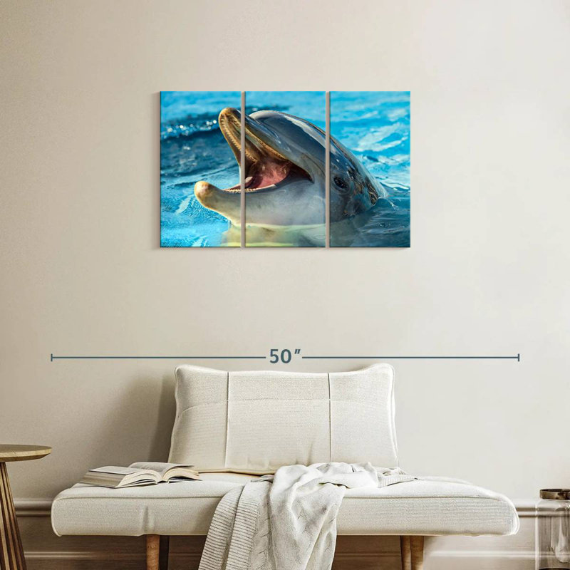 Brampt Smiling Playful Dolphin, 20" H x 33" W