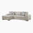 Odesser 115" W 2-Piece Chenille Sleeper Sectional-1083233647-1138026911