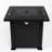 Steel Fire Pit Table 28inch Square, Propane, 23.73in Height, No Guard, Adjustable Square Propane Table, Steel, 28.39in Depth And Width,