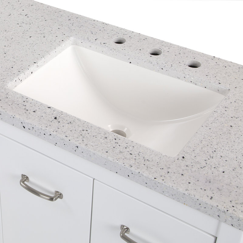 Ferree 60.5'' Double Bathroom Vanity with Cultured Marble Top