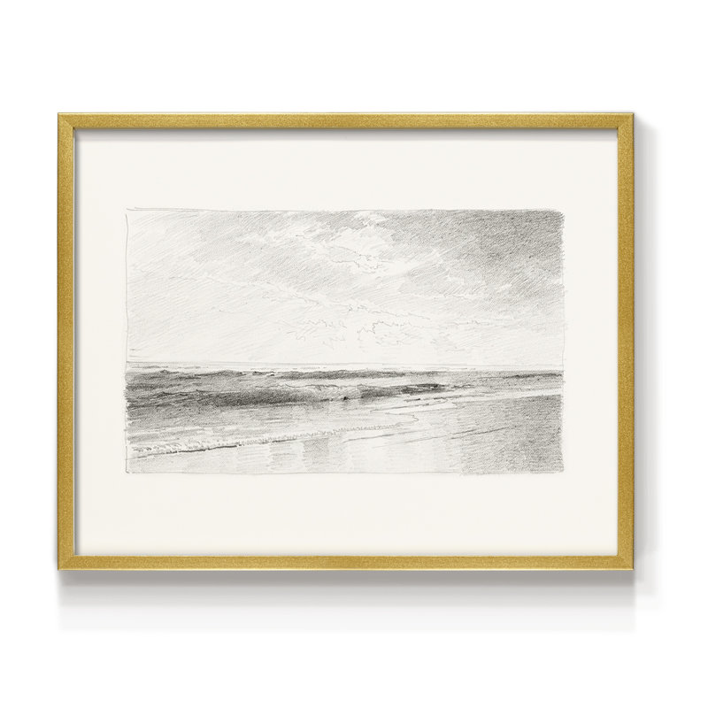 Vintage Sketch Work-LII -Framed Print - Restickable, 11" H x 14" W