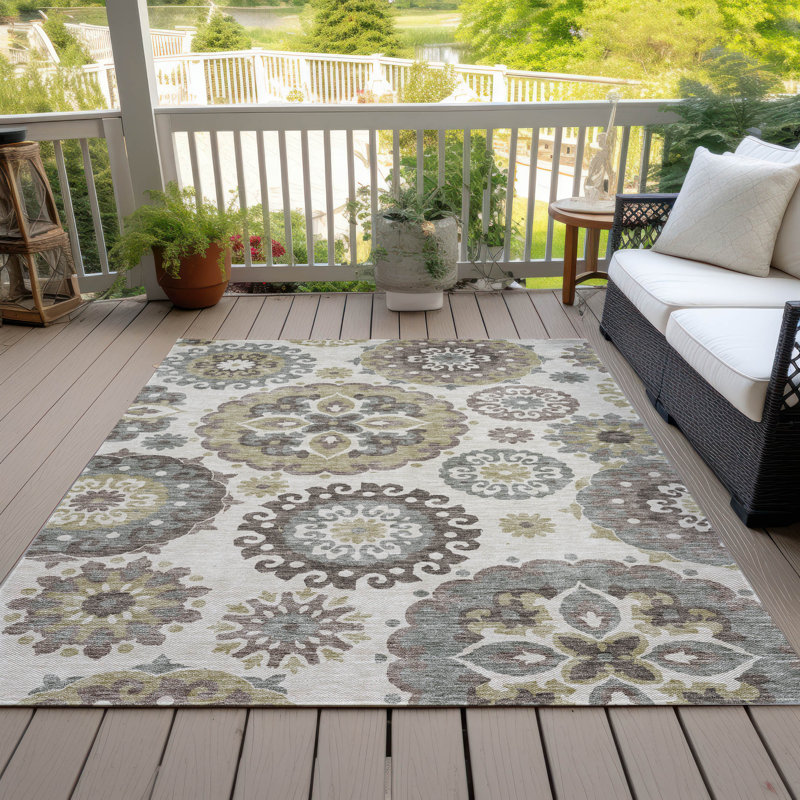  Tapis d'entrée / extérieur antidérapant Ferrand, Rectangle 2 pi 6 po x 3 pi 10 po