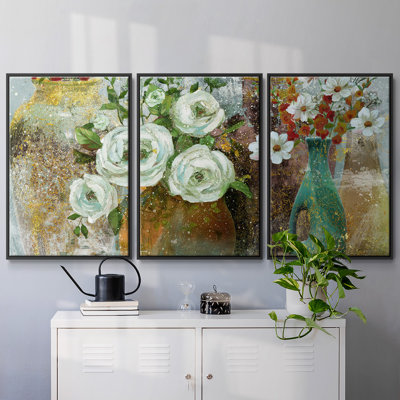 Vessels and Blooms Spice - Toile encadrée multi-pièces