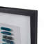 Panneau de décoration murale encadré en agate bleue encadrée