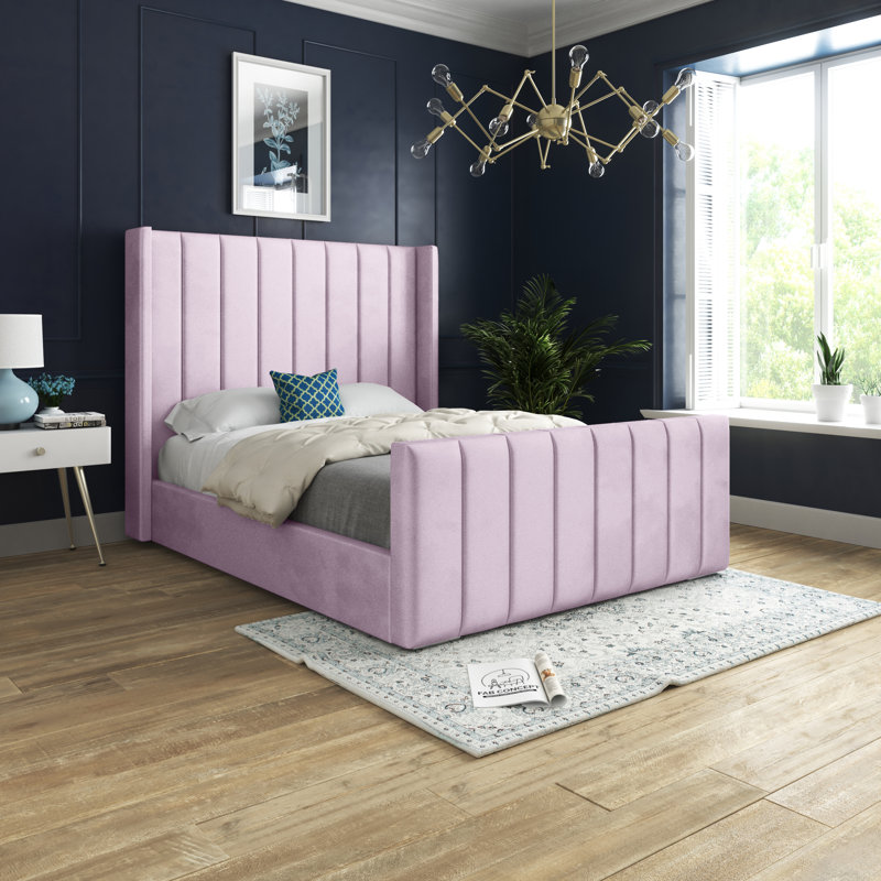 Upholstered Bed, Pink, Small Double (4')
