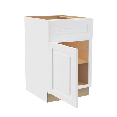 Gallery Express Ellison Plywood Assembled 21 in W X 24 in D X 34.5 in H Base Kitchen Cabinet with Drawer Left in White