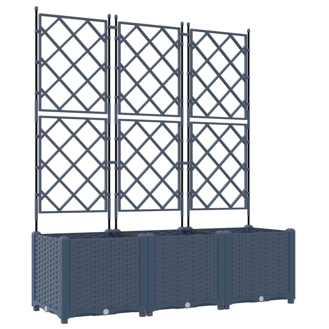 Garden Planter Steel Outdoor Container Modern Decor Terrace Stylish Pot