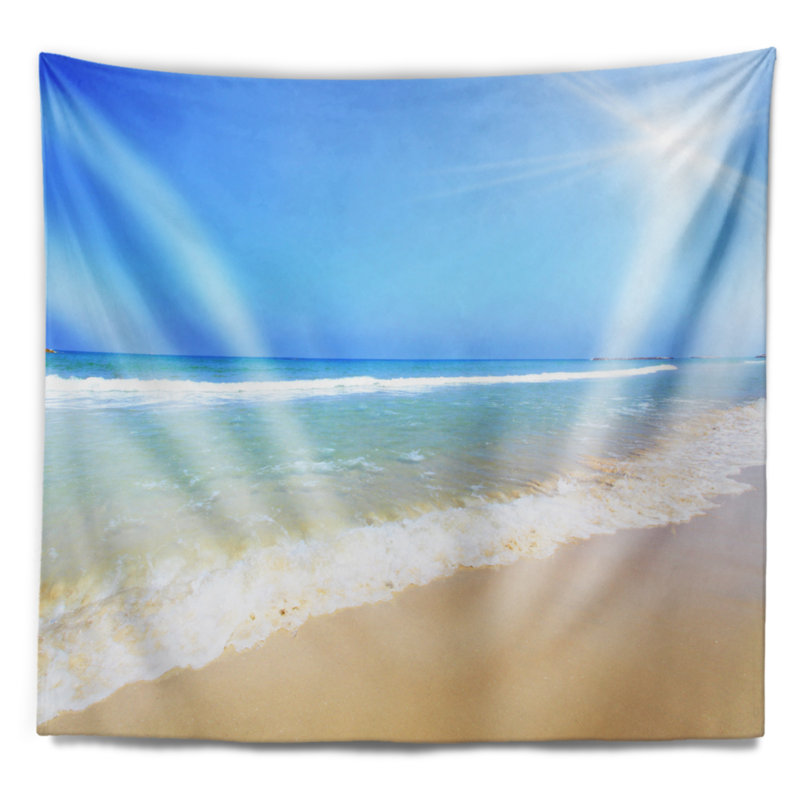 Tapisserie de plage de mer tropicale soleil, H 32 po x l 39 po