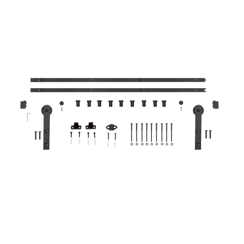 Black Metal 60" Barn Door Hardware Kit