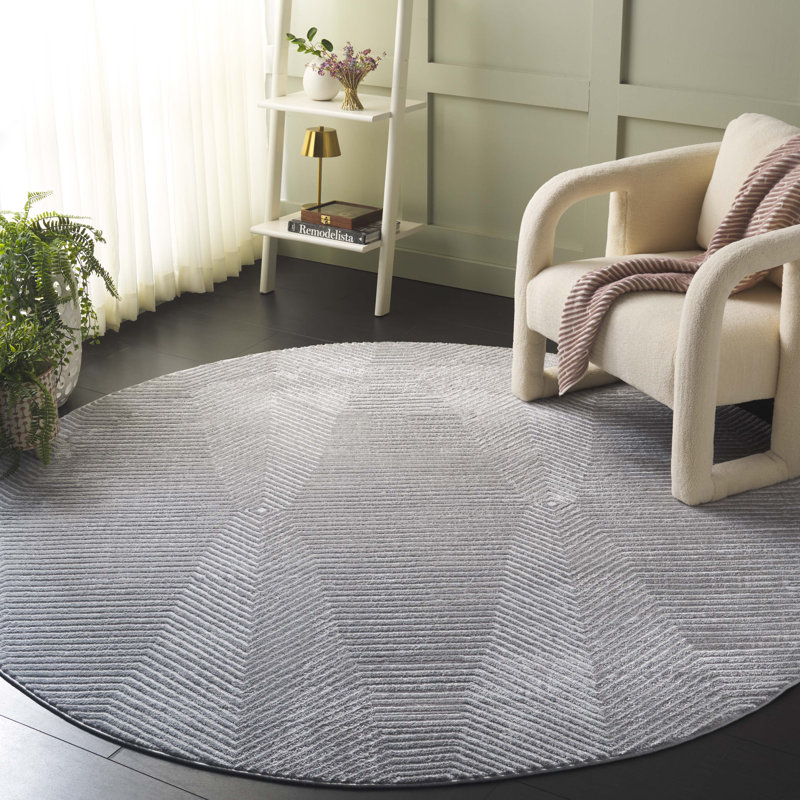 Aryk Performance Abstract Rug, Round 6'7"
