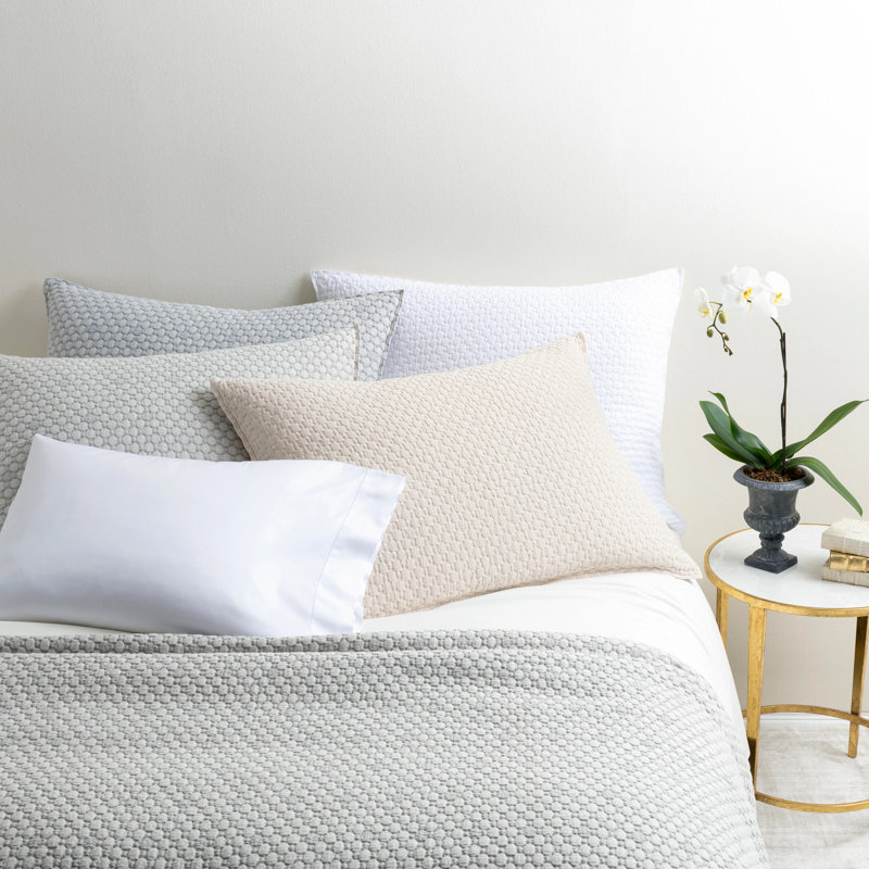 Alabaster Cotton Euro Matelasse Sham